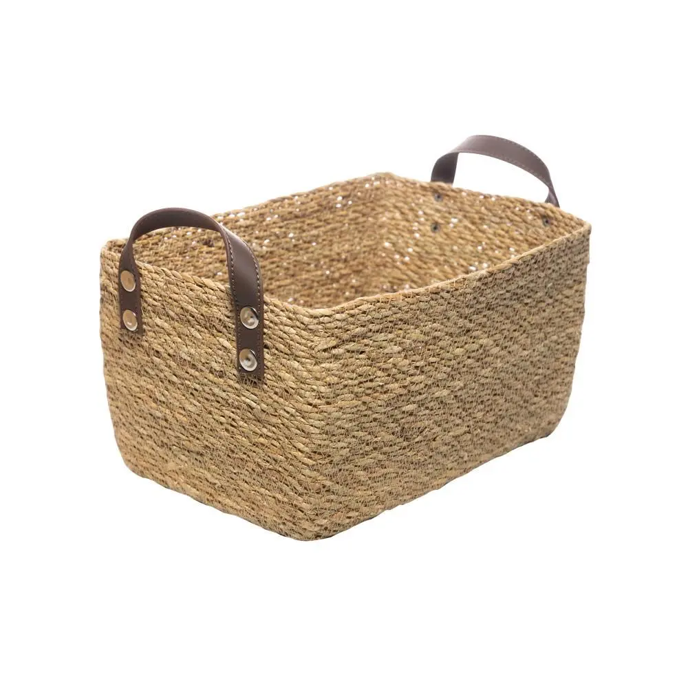 3 Cestos Organizadores Retangulares Wolff de Fibra Natural