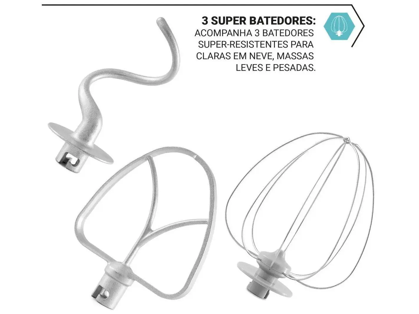 Batedeira Planetária Philco Preta 800W 12 Velocidades 5 Litros