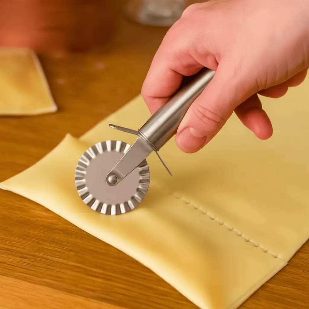 Carretilha Cortador Para Fechar e Cortar Massas Pastel Pizzas