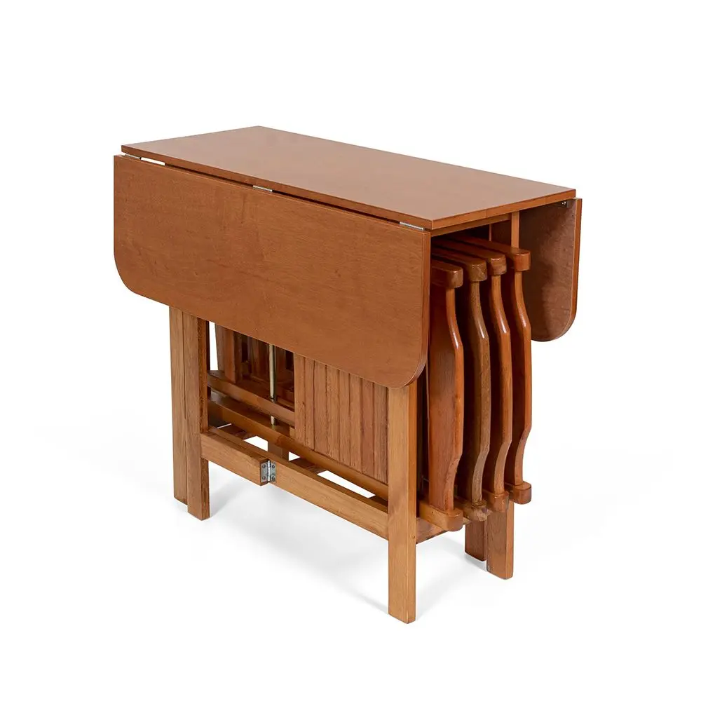 Conjunto Dobrável Prático Mesa 4 Cadeiras