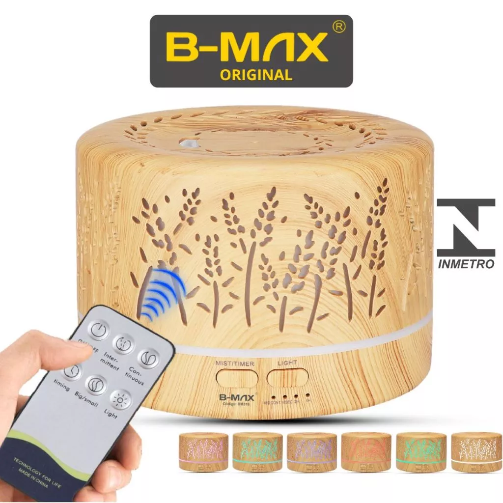 Difusor Oleo Essencial Ultrassonico 700ml com Controle Remoto