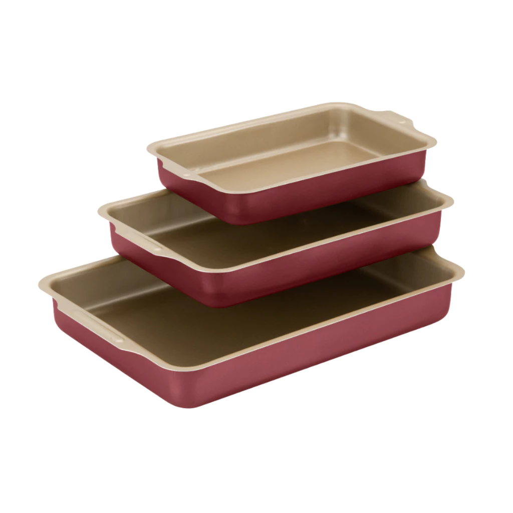 Jogo De Assadeiras Retangular Antiaderente 3 Peças