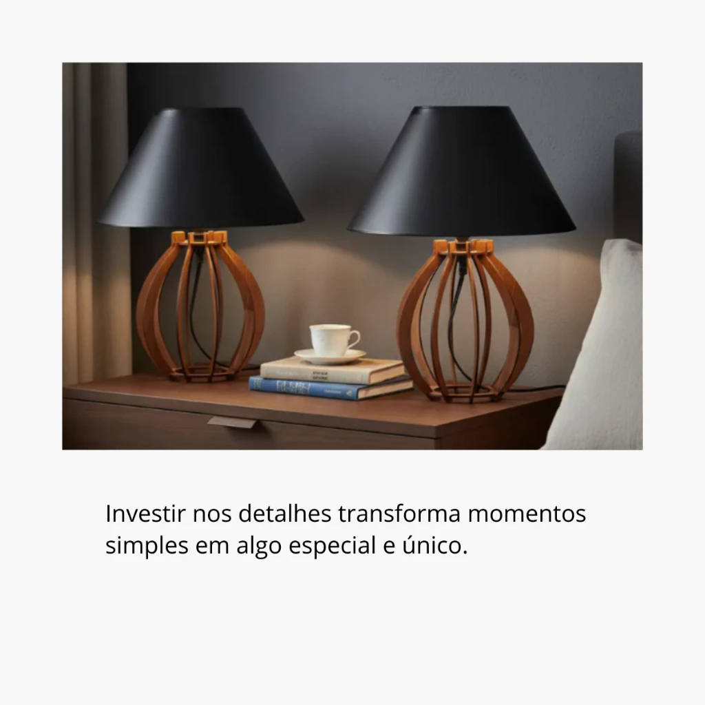 Kit 2 unidades Abajur La Finesse Cupula - Luminária Para Decoração