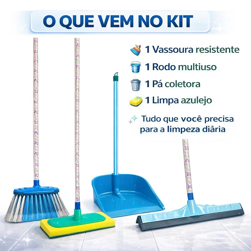 Kit Completo de Limpeza 4 em 1
