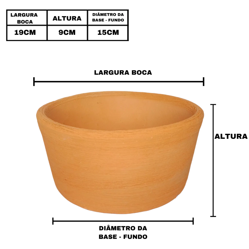 Kit Vasos de Barro e Cerâmica com Drenagem 3 ou 6 Unidades