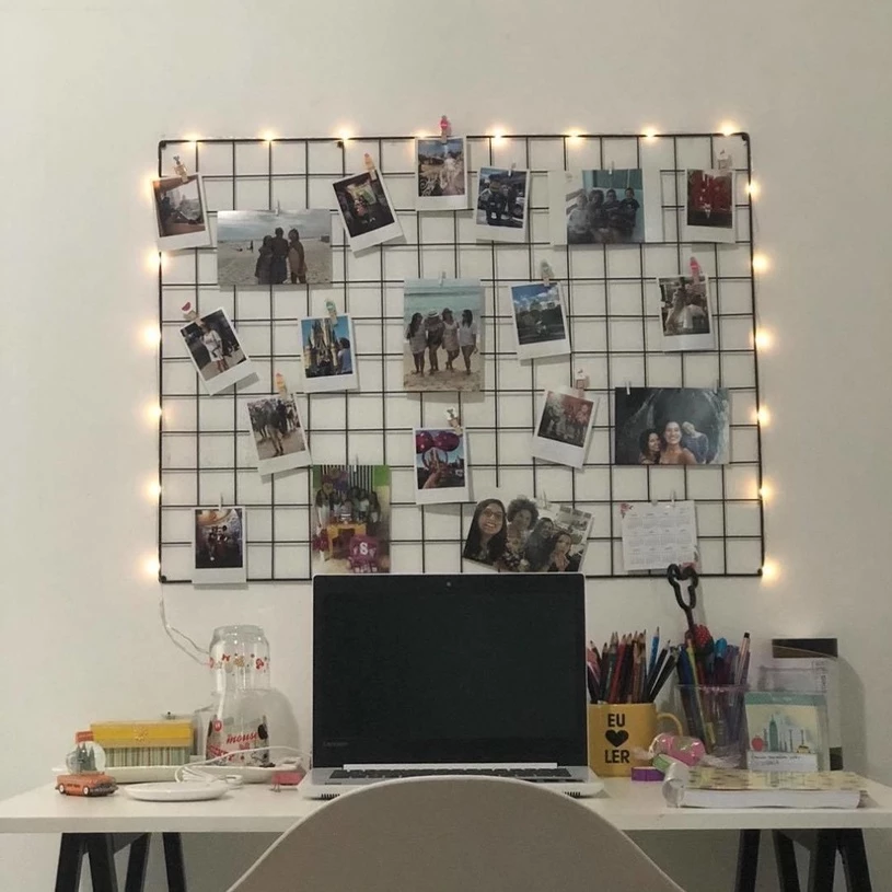 Memory Board Com Led + Mini Prendedores e Suporte de Parede
