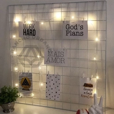 Memory Board Com Led + Mini Prendedores e Suporte de Parede