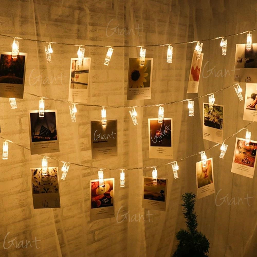 VARAL DE PREGADOR DE LED 2 metros para até 10 fotos