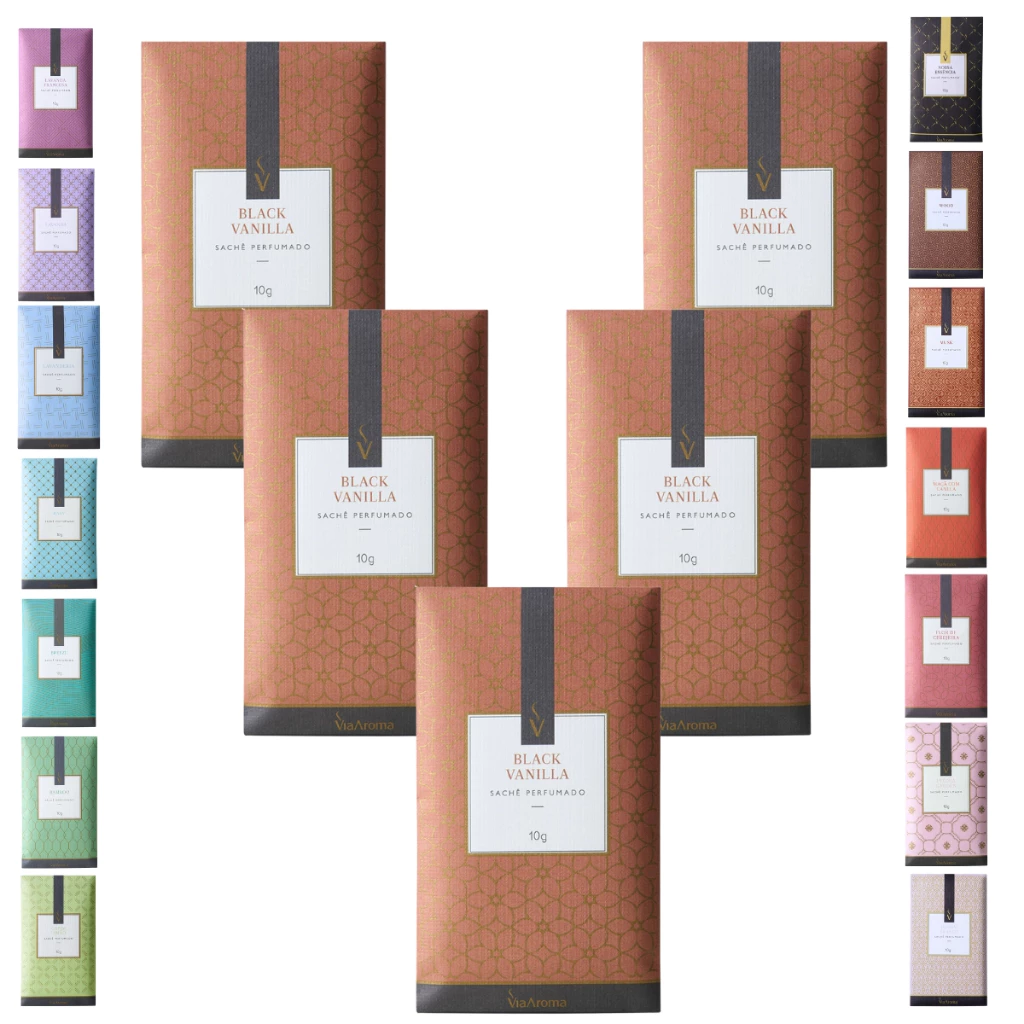 kit 5 Sachê perfumado Aromatizador - Escolha seu Kit - 10g