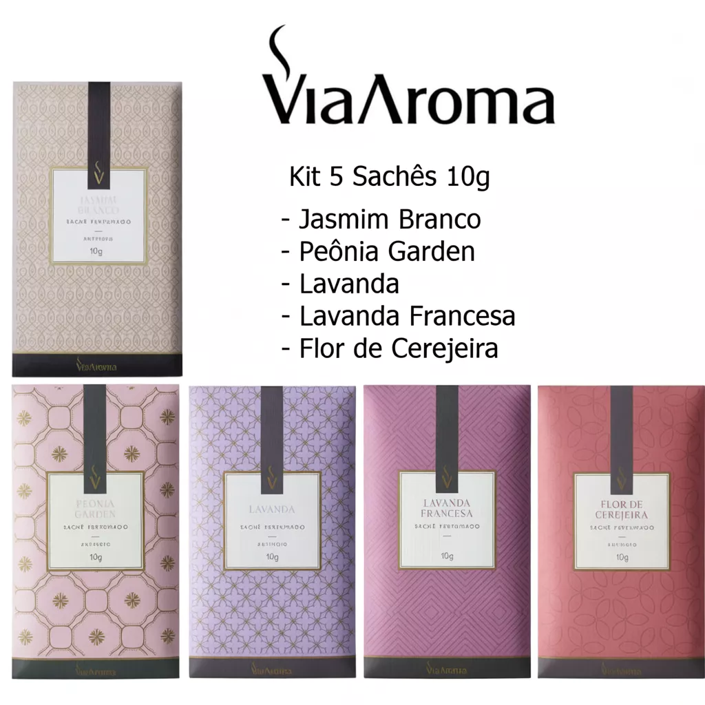 kit 5 Sachê perfumado Aromatizador - Escolha seu Kit - 10g