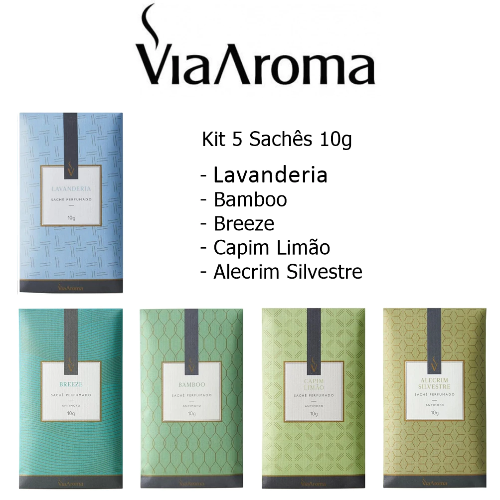 kit 5 Sachê perfumado Aromatizador - Escolha seu Kit - 10g