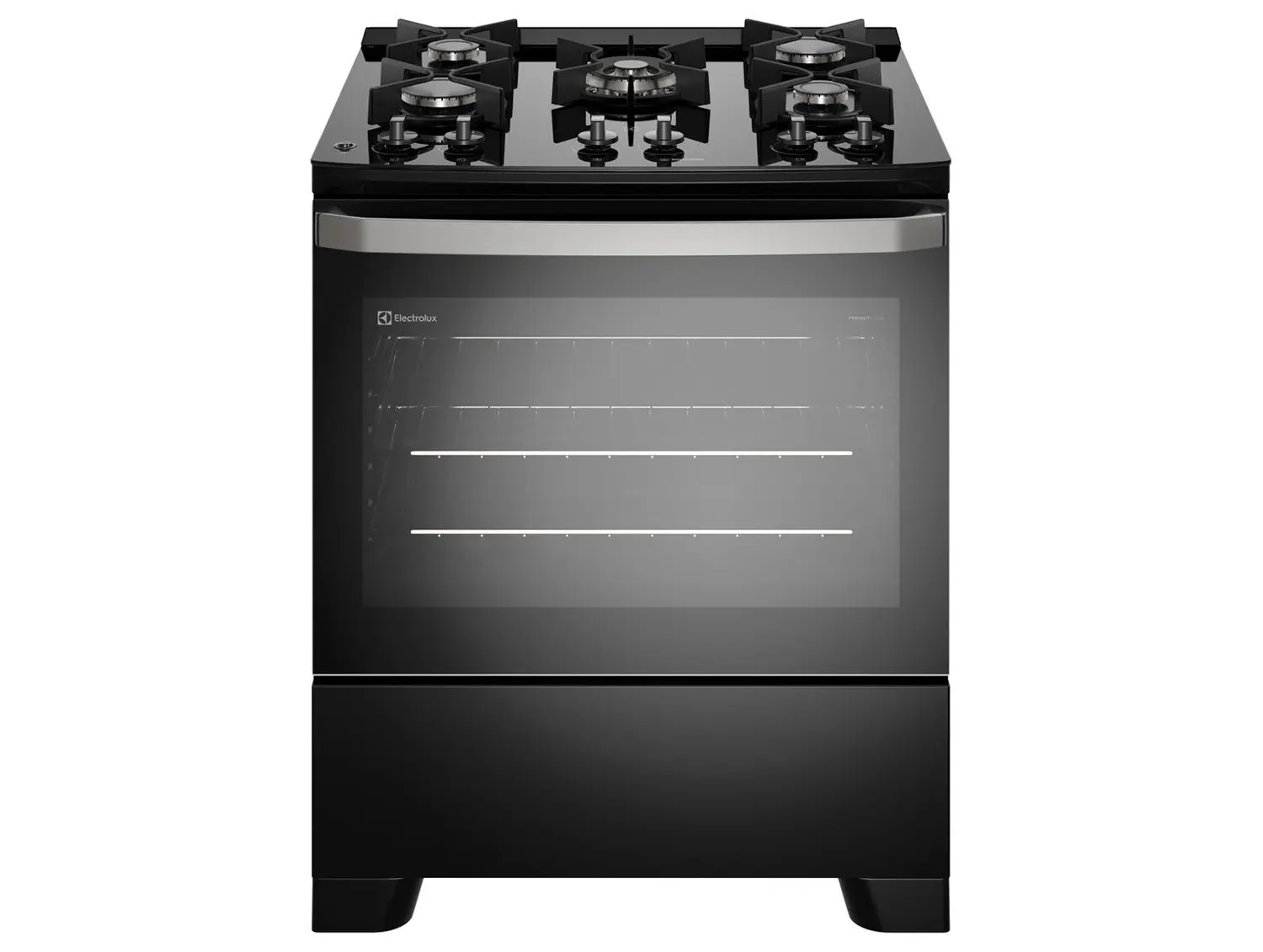 Fogao Electrolux 5 Bocas Efficient com PerfectCook Preto FE5GB 01 Casa das Tres Marias