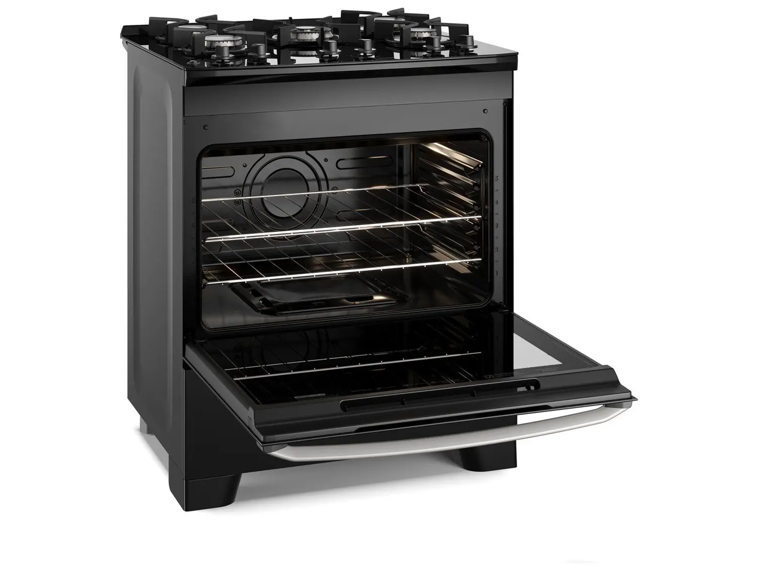 Fogao Electrolux 5 Bocas Efficient com PerfectCook Preto FE5GB 02 Casa das Tres Marias