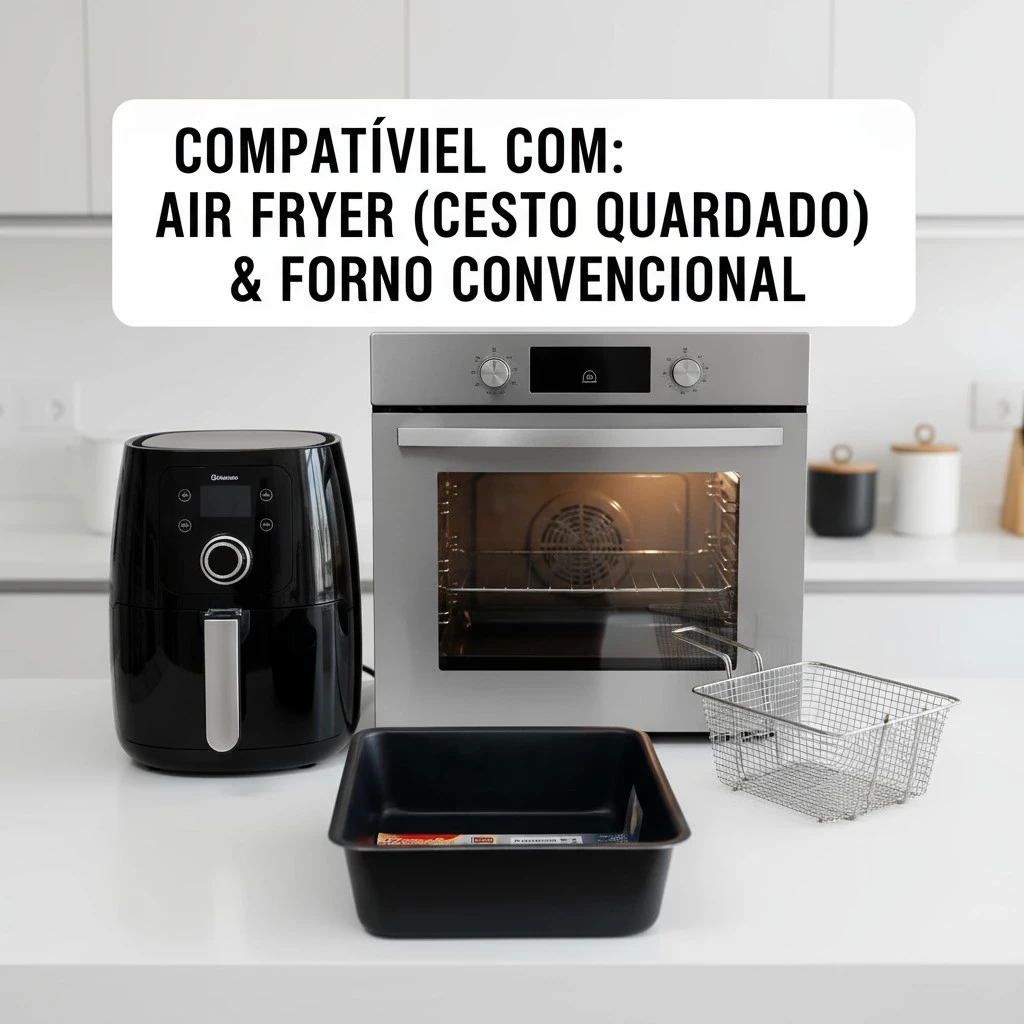 Forma Assadeira Funda Anteaderente Forninho Air Fryer Jolly