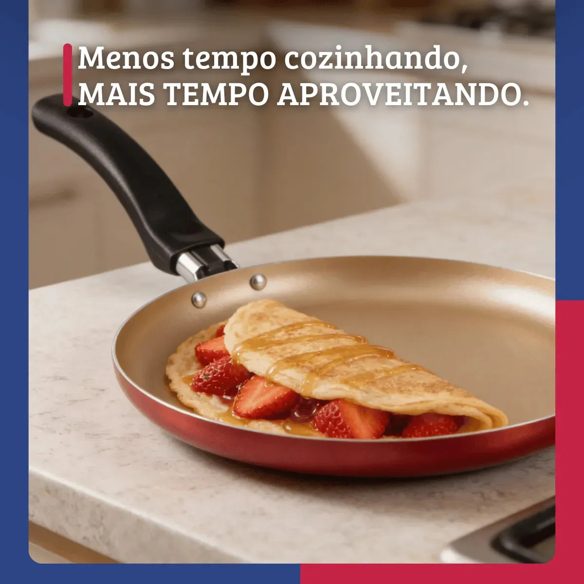Frigideira Panquequeira Antiaderente 22cm Cereja Nacional