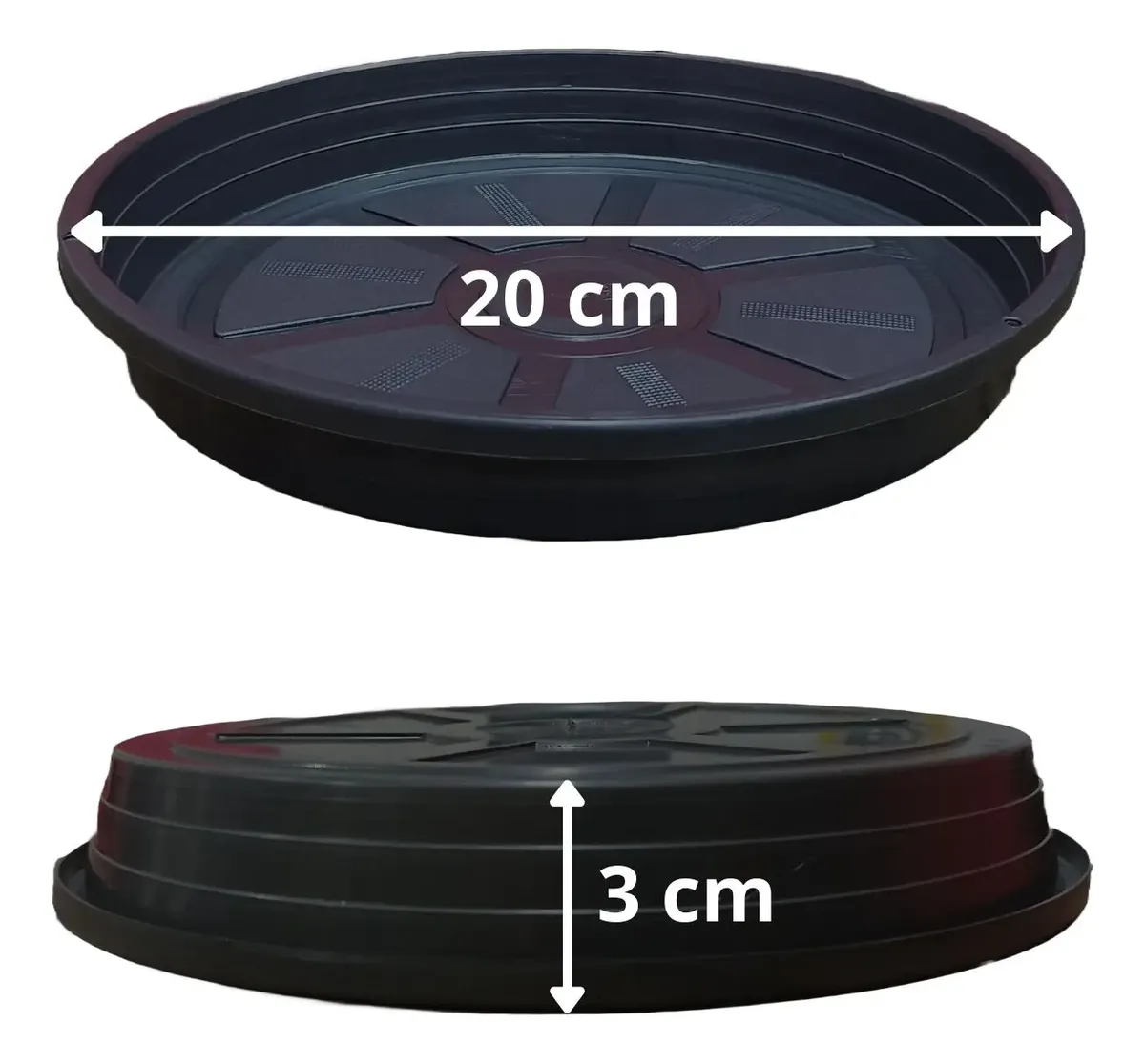 Kit 5 Peças Prato 20 Cm para Vaso