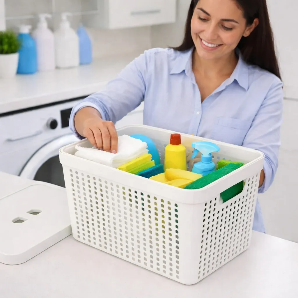 Kit 6 Caixas Organizadoras Com Tampa Invisivel 2l 4,5l 17l
