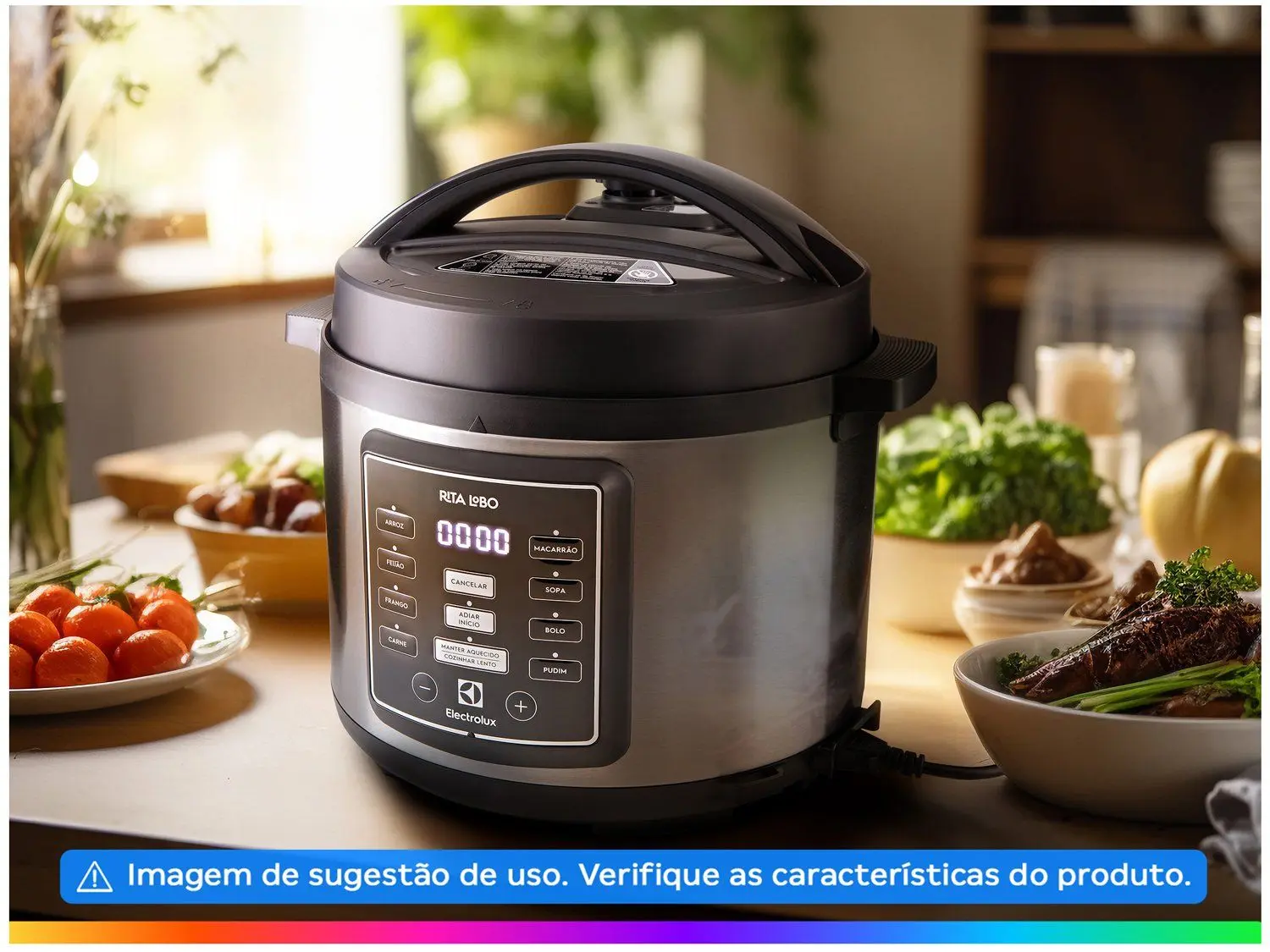 Panela de Pressão Elétrica Electrolux 5L Inox 1000W