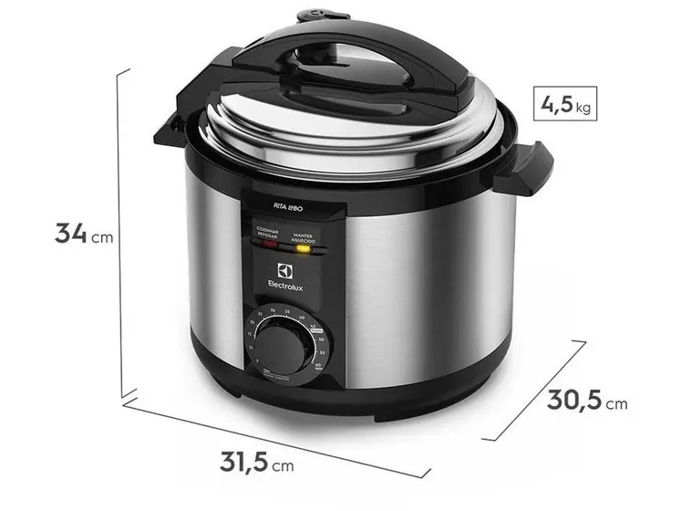 Panela de Pressão Elétrica Electrolux PCE20 900W 5L