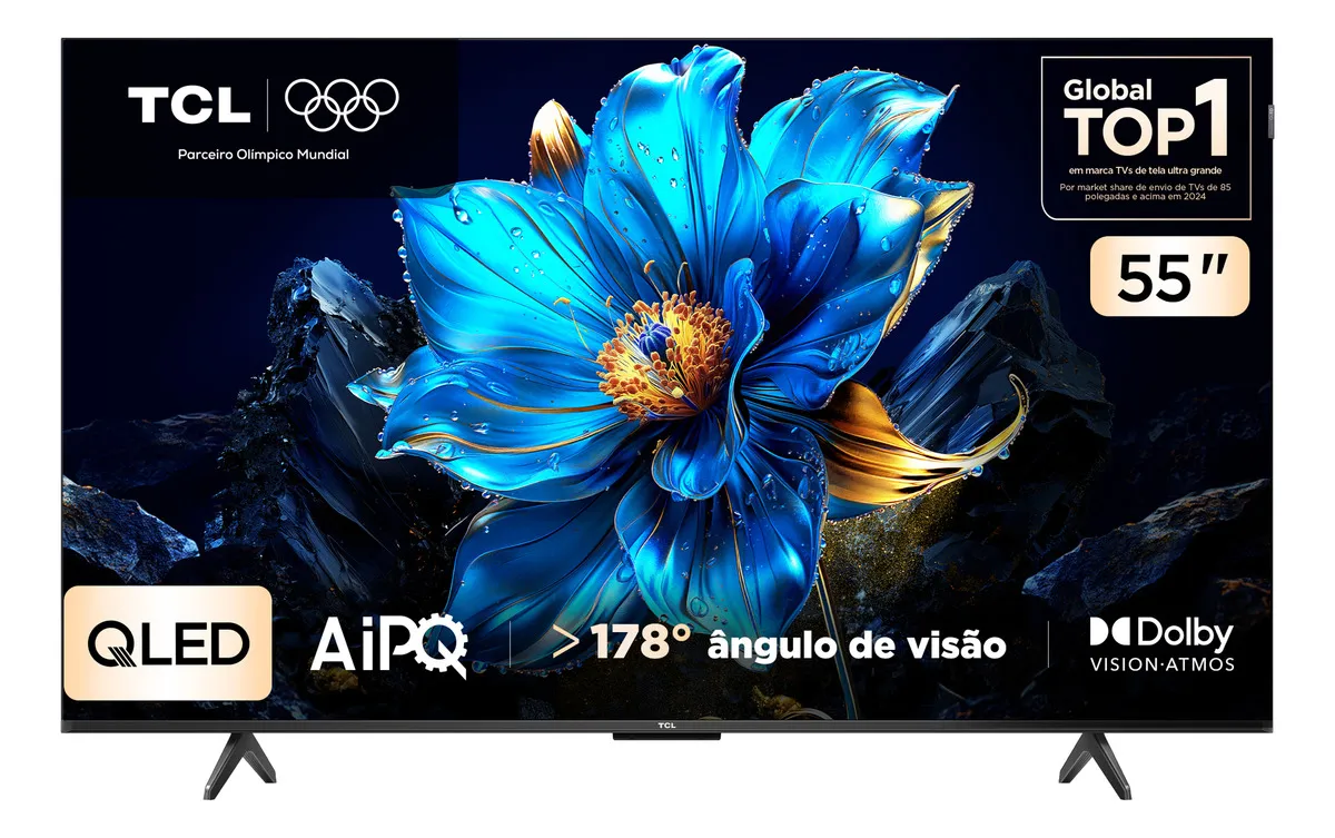 Smart TV TCL 55 Polegadas QLED 4K P7K 01 Casa das Tres Marias