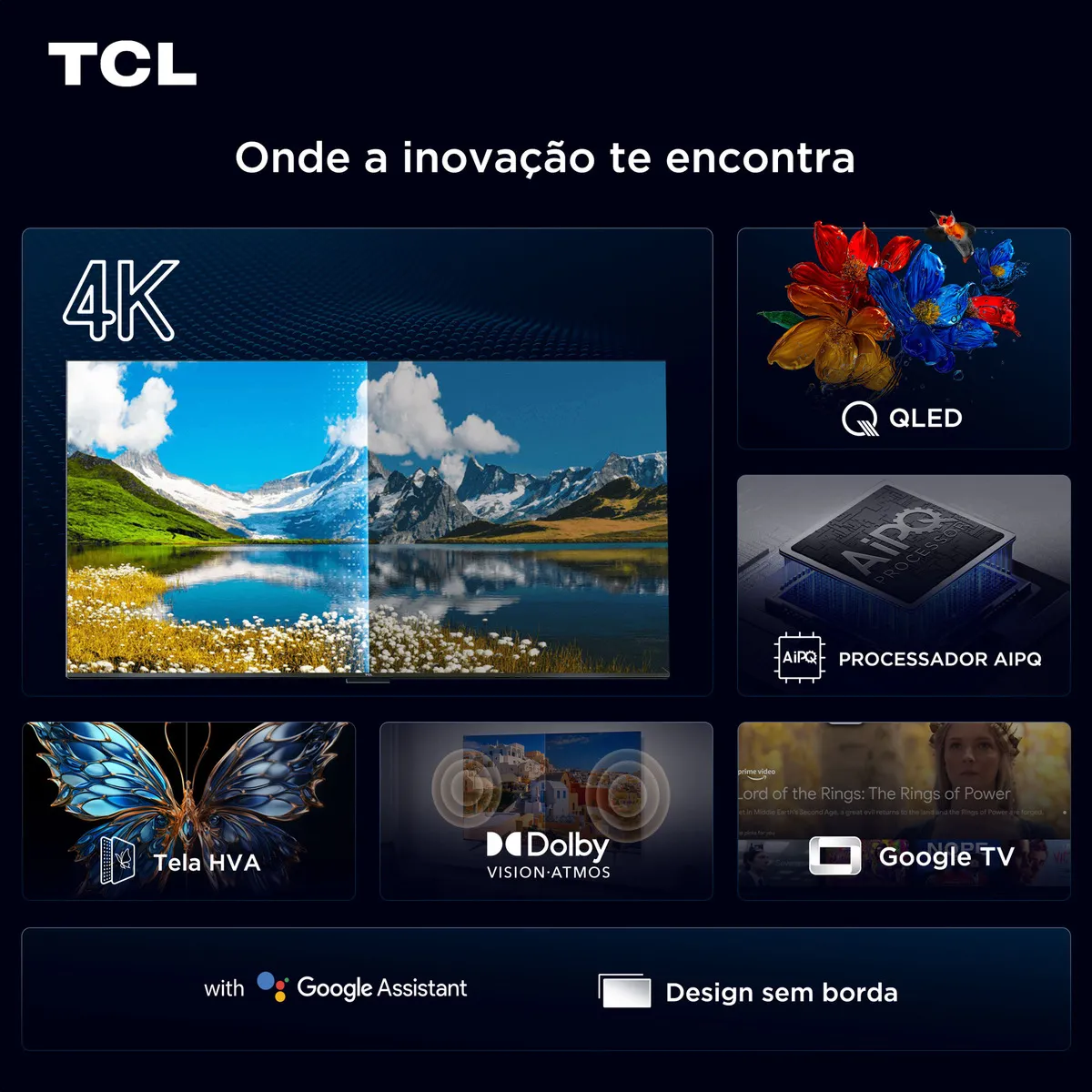 Smart TV TCL 55 Polegadas QLED 4K P7K 03 Casa das Tres Marias