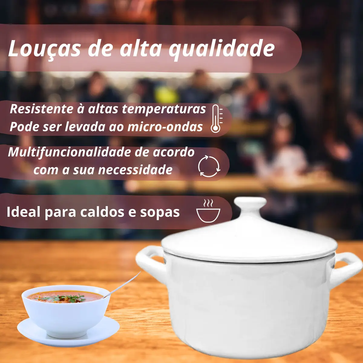 Receita de Sopa de Legumes Caseira — Leve, Cheirosa e que Rende Bem 6 Sopeira Casaton Cerâmica Porcelanada com Tampa Branca Redonda 2L
