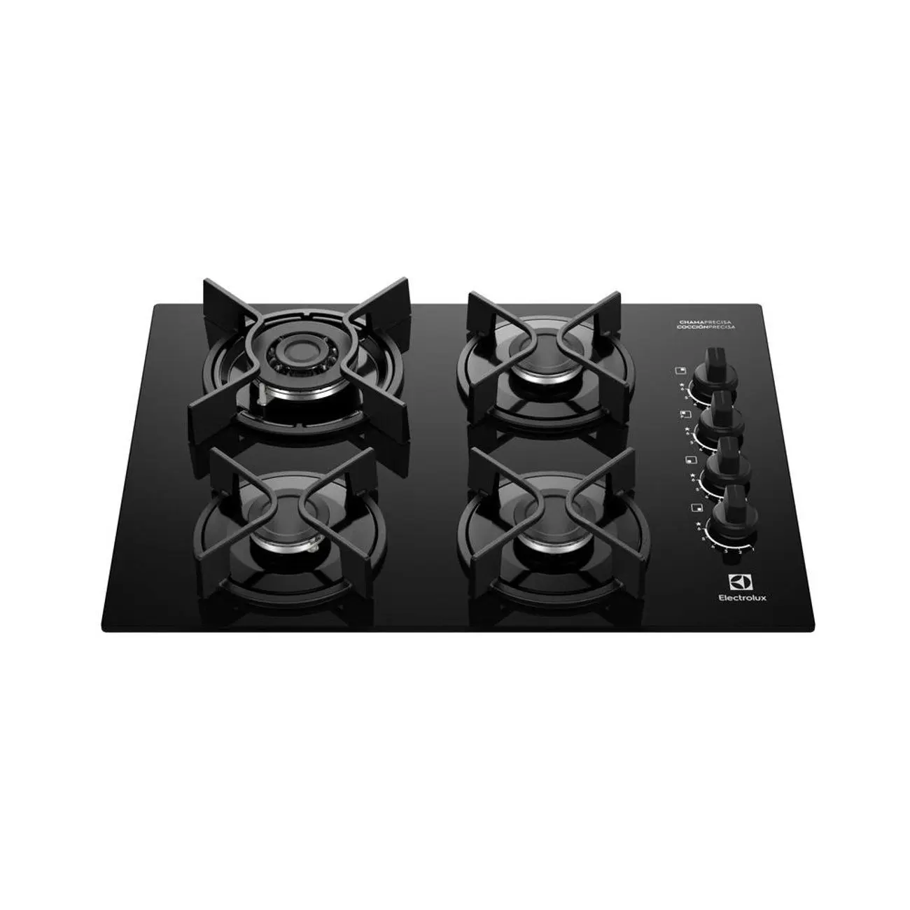 Cooktop 4 Bocas a Gas GLP Electrolux Mesa de Vidro Tripla 01 Casa das Tres Marias
