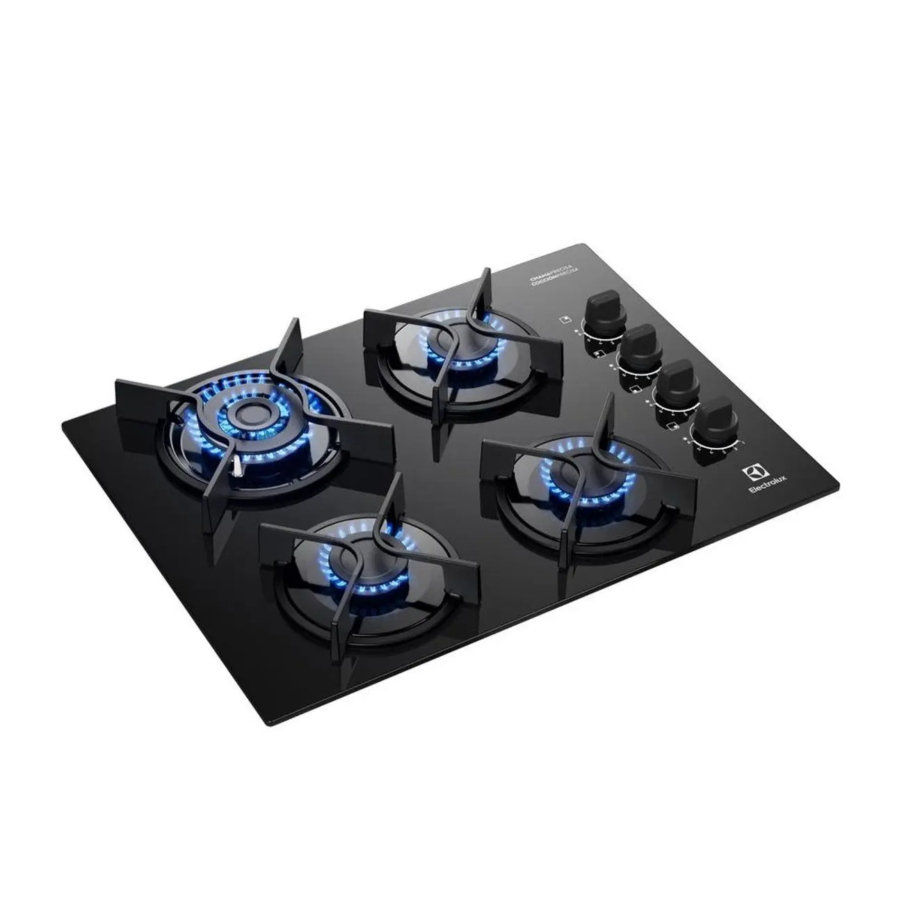 Cooktop 4 Bocas a Gas GLP Electrolux Mesa de Vidro Tripla 02 Casa das Tres Marias