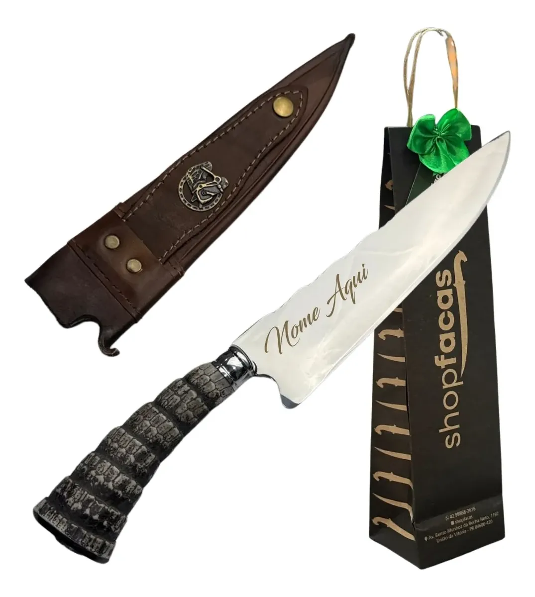 Faca Artesanal Churrasco Personalizada Com Nome E Logo 9p