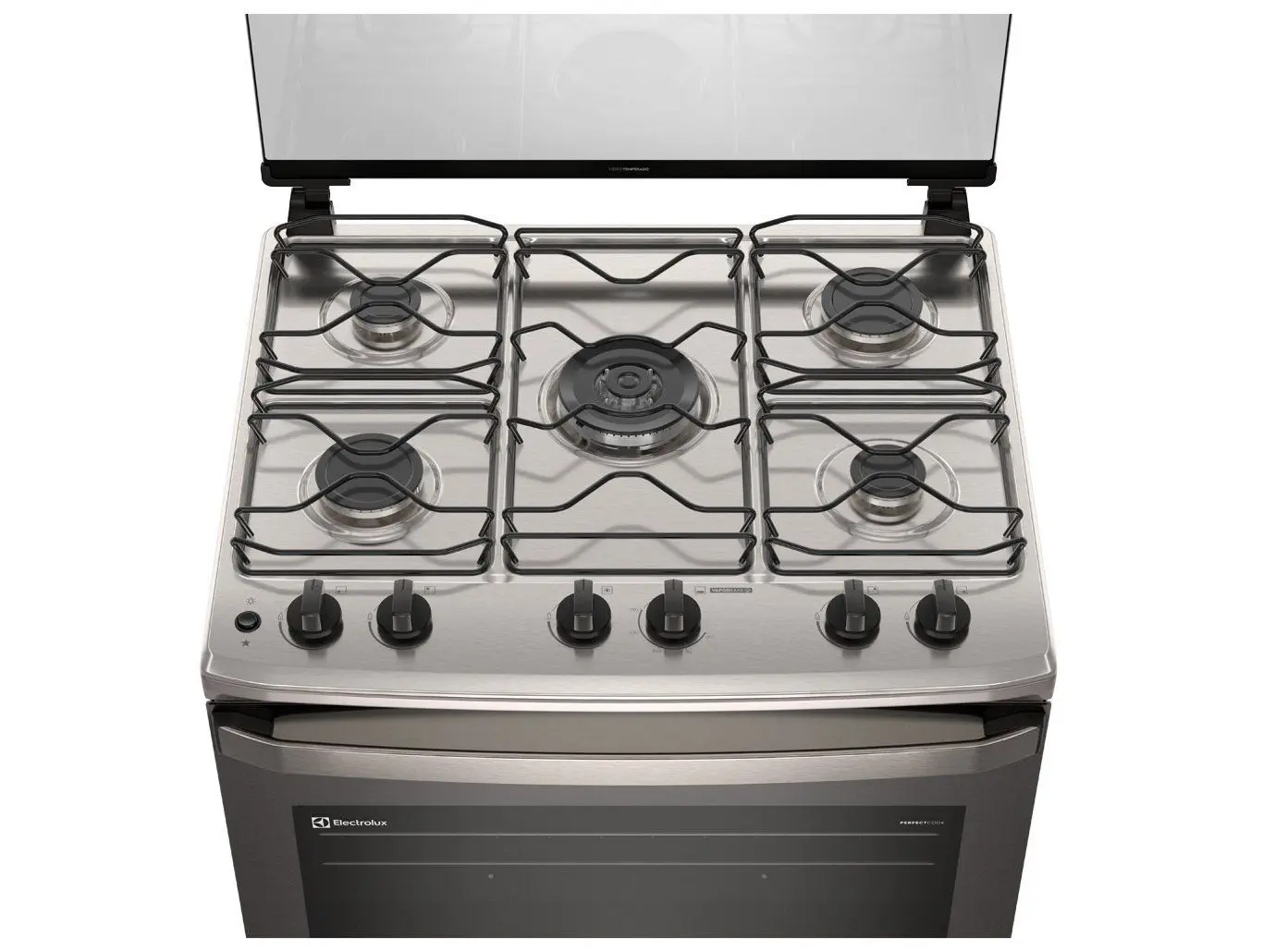 Fogão 5 Bocas Electrolux Inox Cinza Efficient