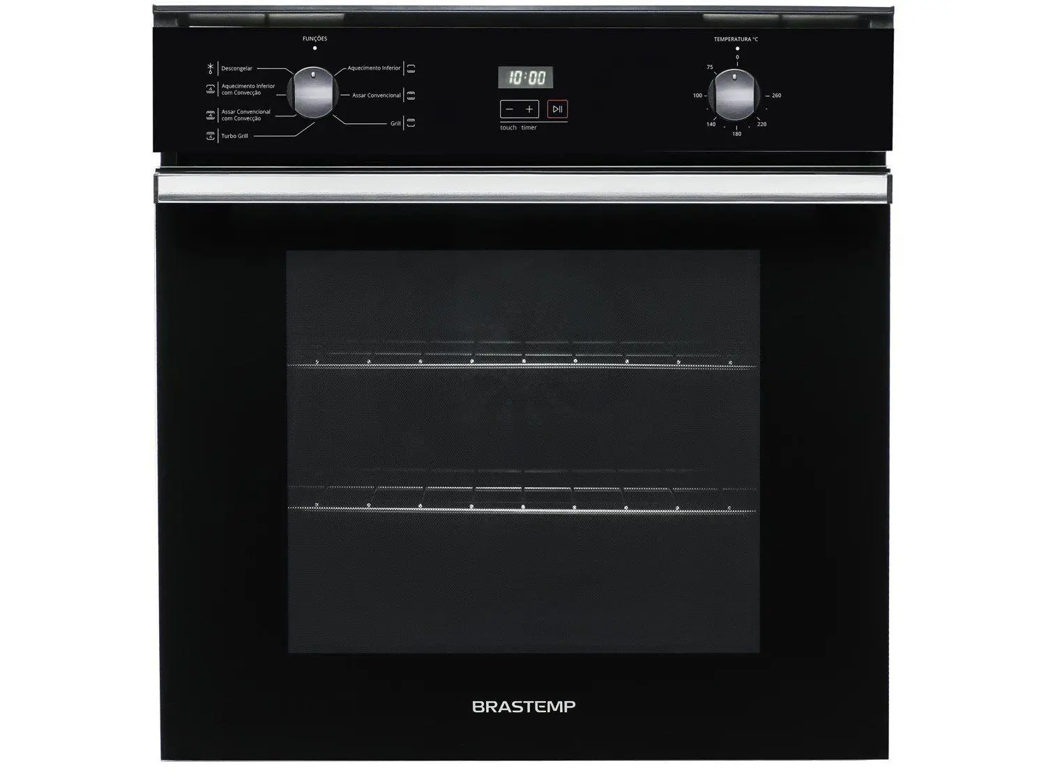 Forno Eletrico de Embutir Brastemp Grill Autolimpante com Timer 84L 01 Casa das Tres Marias