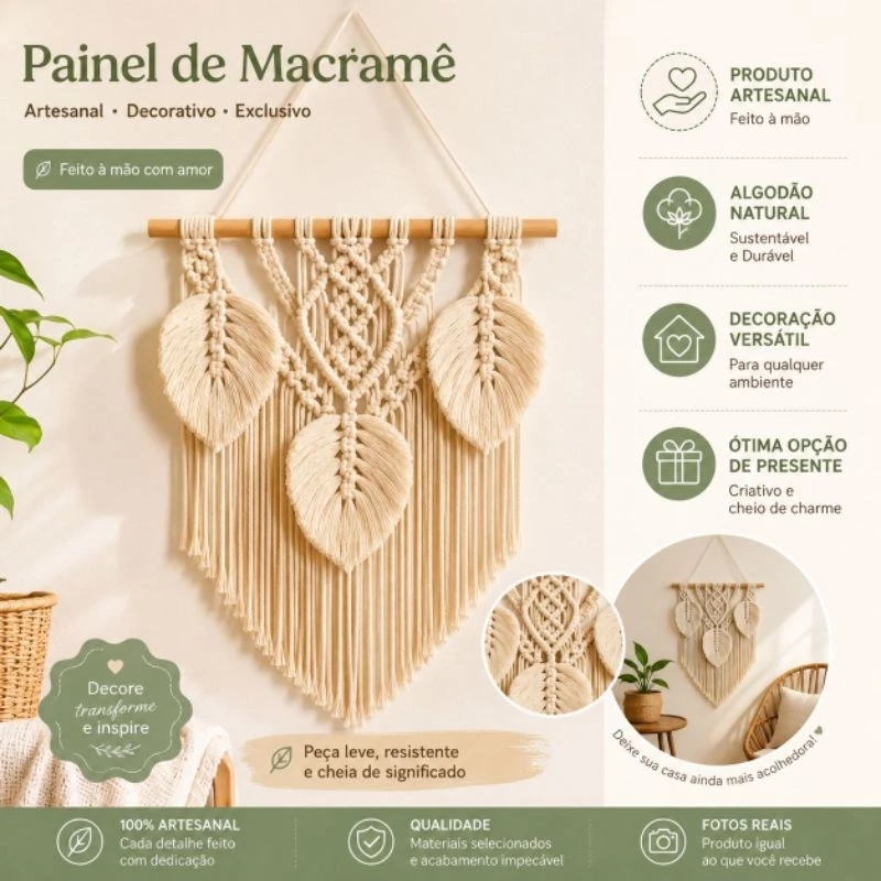PAINEL DE MACRAMÊ