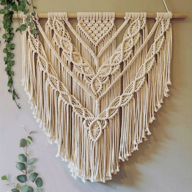 Painel decorativo artesanal boho chic macramê home decor vários tamanhos