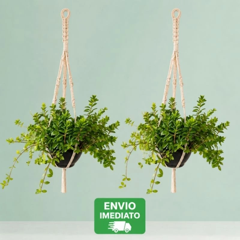 Suporte de planta. macrame feito a mao.q 80 cm decoracao boho para vasos produto artesanal 01 Casa das Tres Marias