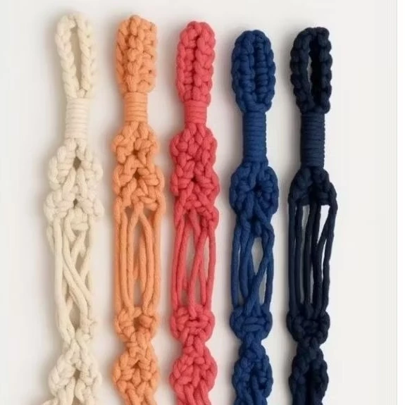 Suporte para Plantas em Macramê 80cm | Feito à Mão | Suporte para Vaso Suspenso