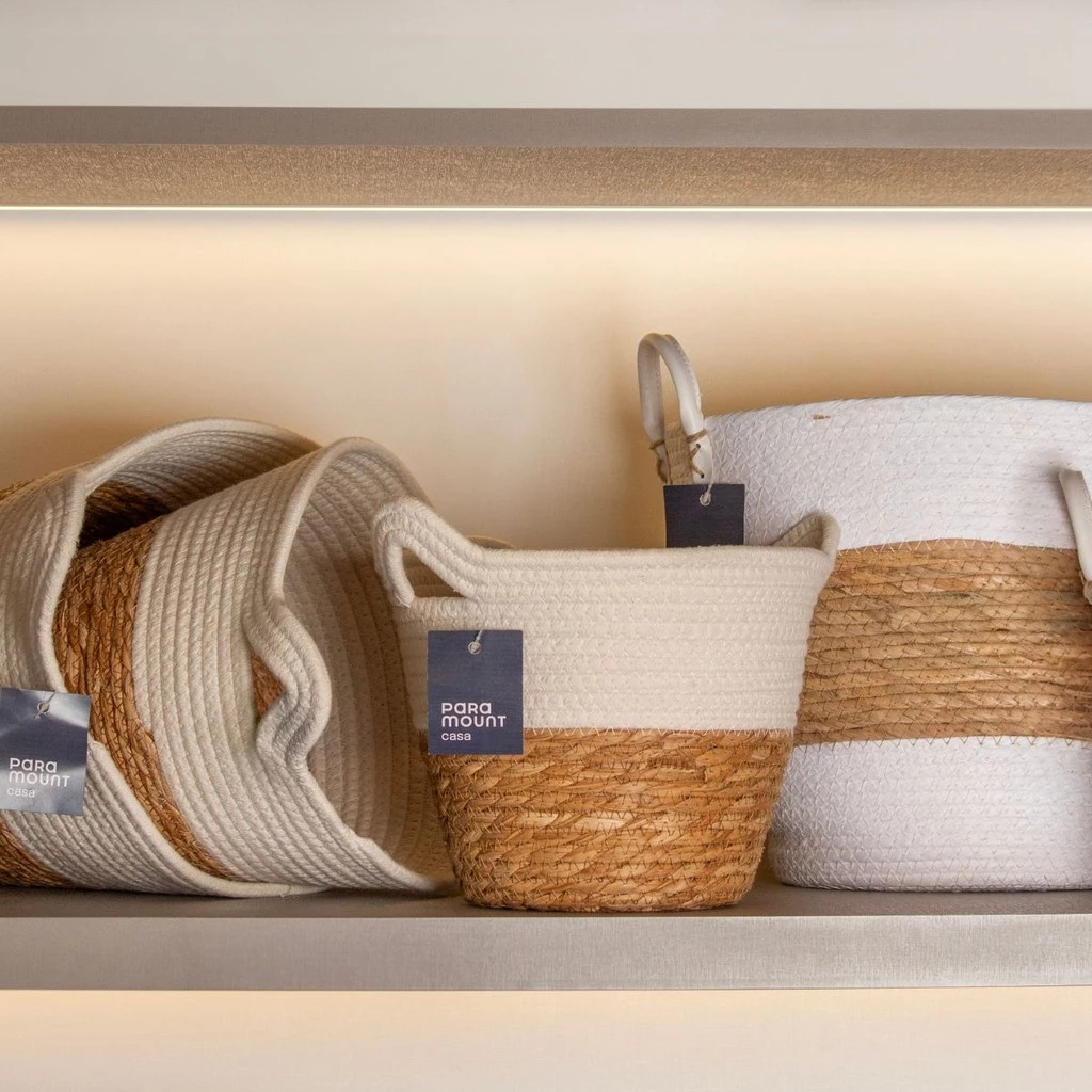 Cesto Organizador Multiuso Fibra Natural Paramount 02 Casa das Tres Marias
