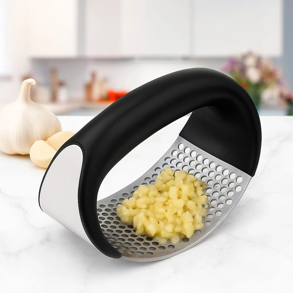 Conjunto de Inox Amassador de Batata e Espremedor de Alho para Cozinha 02 Casa das Tres Marias