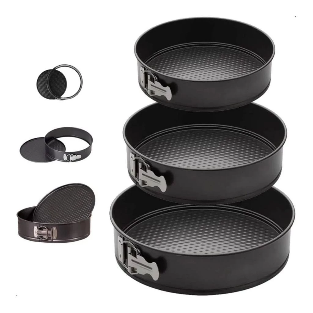 Kit 3 Formas com Fundo Removível Antiaderente com Fundo Removível