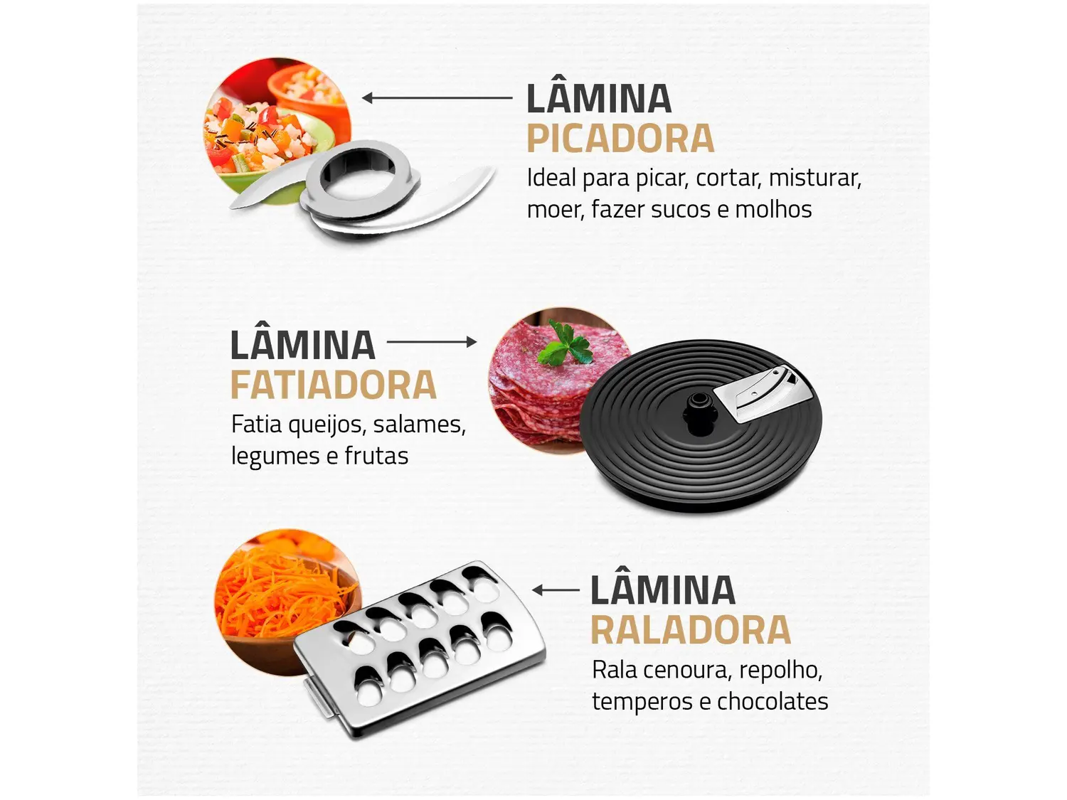 Multiprocessador de Alimentos Mondial Preto - Turbo Chef 9 Funções 1000W