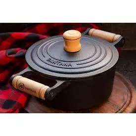 Panela de Ferro Cacarola de Ferro Fundido com Tampa de Ferro 26 L N 20 Santana 02 Casa das Tres Marias