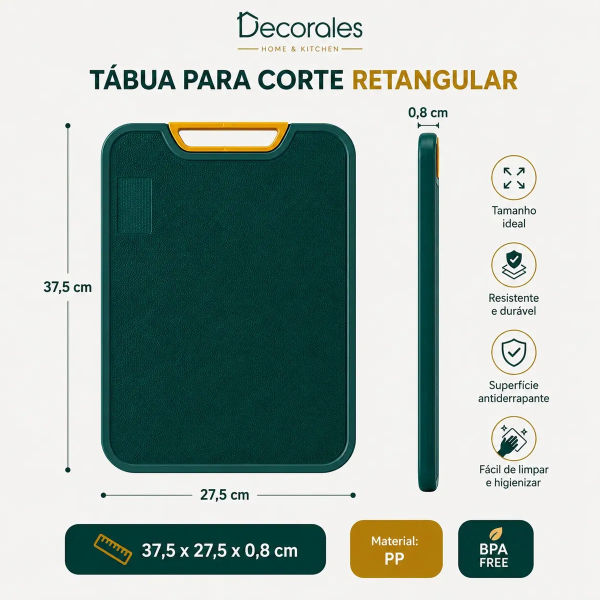 Tabua De Corte Antibacteriana 02 Casa das Tres Marias